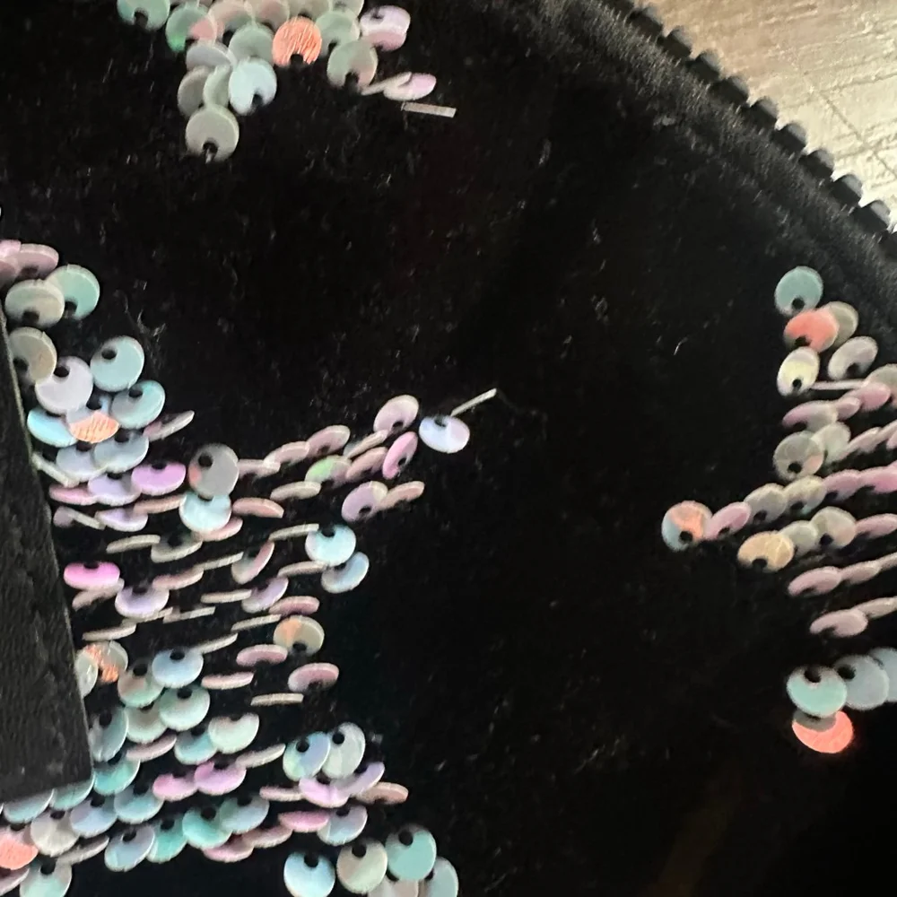 GJustice Black Iridescent Sequin Star Backpack